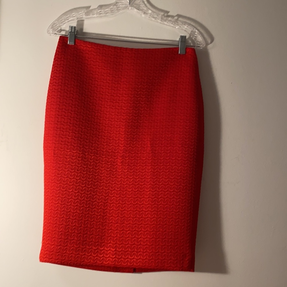 The Limited | Red Textured Pencil Skirt